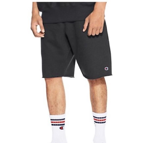 Champion Men’s Black 10” Reverse Weeve Cut-Off Shorts Size M black - Picture 2 of 11
